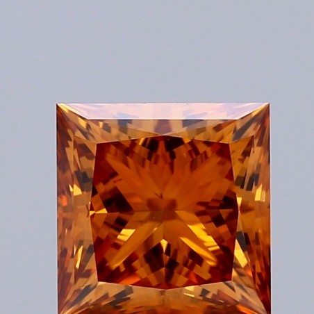Diament laboratoryjny o barwie fantazyjnej szlif princess, 1.55ct, VVS2, Fancy Vivid Orange, IGI LG741529918