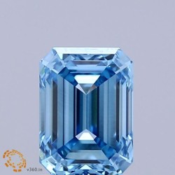 Diament laboratoryjny o barwie fantazyjnej szlif szmaragdowy, 1.23ct, VVS2, Fancy Vivid Blue, IGI LG741514105