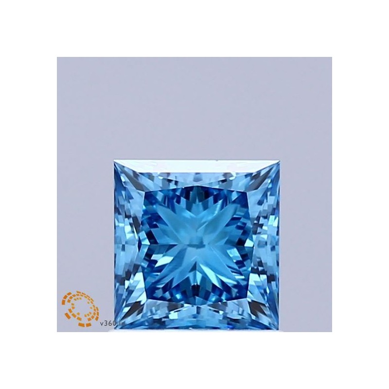 Diament laboratoryjny o barwie fantazyjnej szlif princess, 1.16ct, VVS2, Fancy Vivid Blue, IGI LG737565629