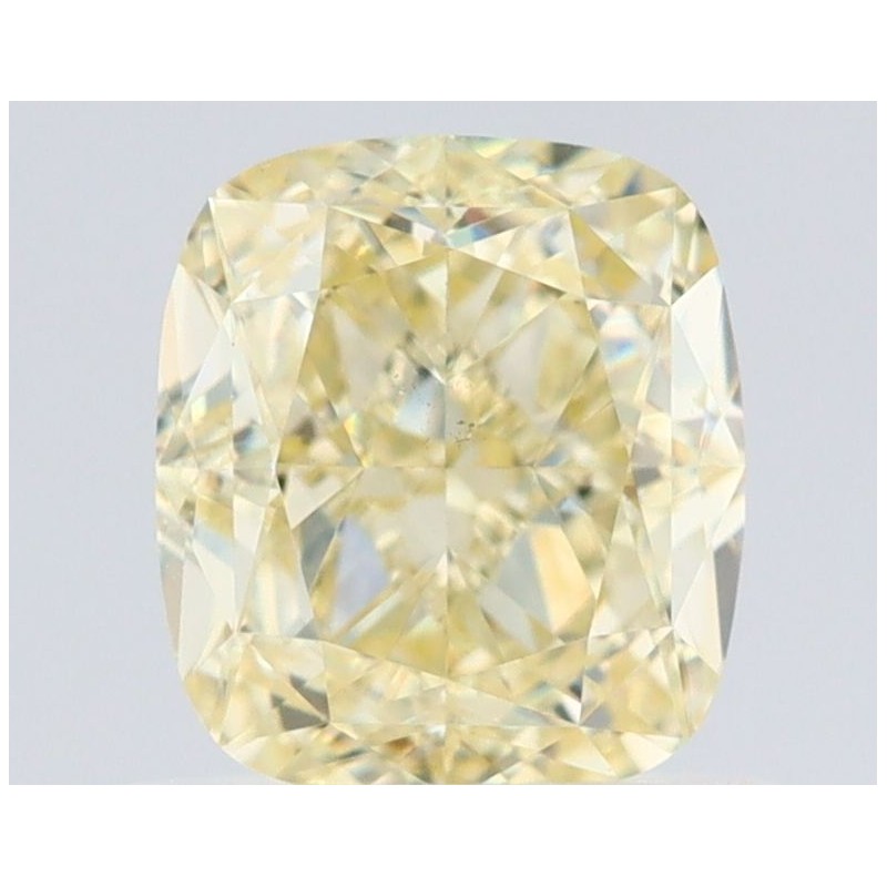 Diament o barwie fantazyjnej szlif poduszkowy brylantowy, 1.08ct, VS2, Fancy Light Yellow, GIA 1236735830
