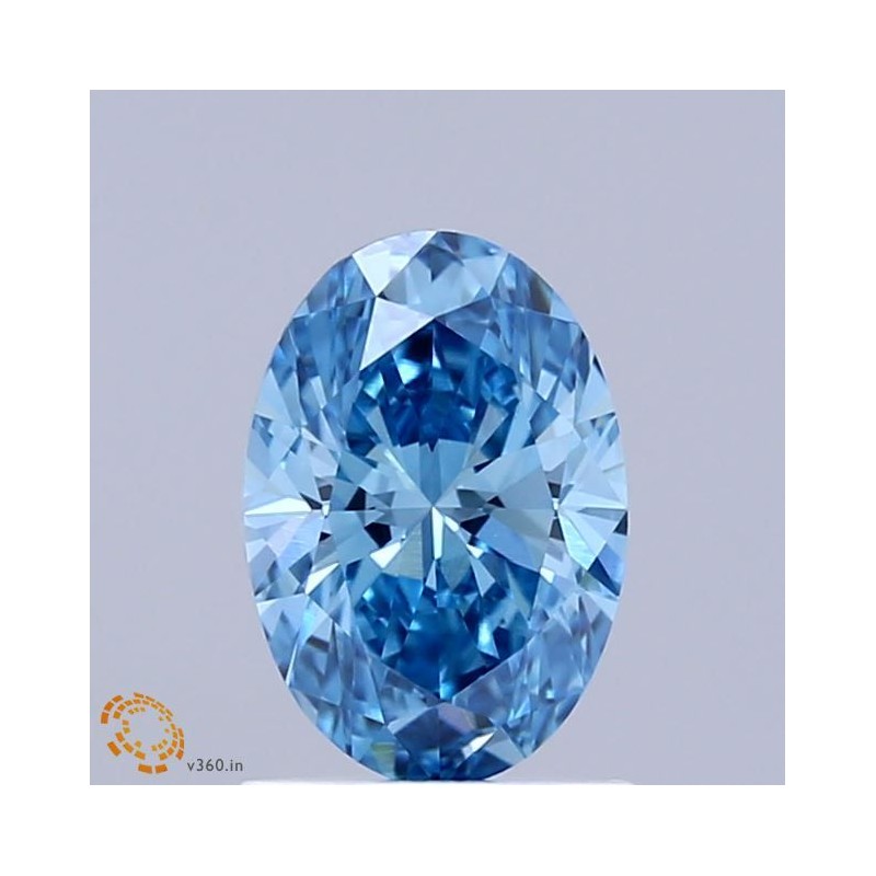 Diament laboratoryjny o barwie fantazyjnej szlif owalny, 1.12ct, VVS2, Fancy Vivid Blue, IGI LG739526357