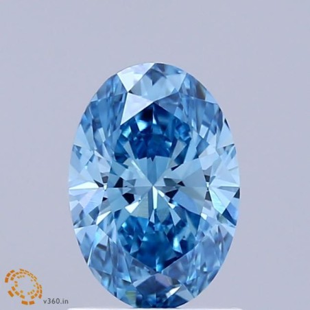 Diament laboratoryjny o barwie fantazyjnej szlif owalny, 1.12ct, VVS2, Fancy Vivid Blue, IGI LG739526357