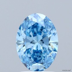 Diament laboratoryjny o barwie fantazyjnej szlif owalny, 1.46ct, VVS2, Fancy Vivid Blue, IGI LG741529898