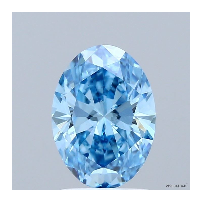 Diament laboratoryjny o barwie fantazyjnej szlif owalny, 1.46ct, VVS2, Fancy Vivid Blue, IGI LG741529898