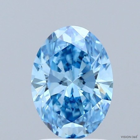 Diament laboratoryjny o barwie fantazyjnej szlif owalny, 1.46ct, VVS2, Fancy Vivid Blue, IGI LG741529898