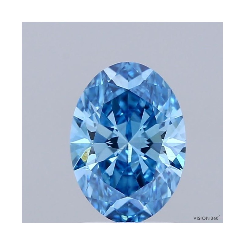 Diament laboratoryjny o barwie fantazyjnej szlif owalny, 1.11ct, VVS2, Fancy Vivid Blue, IGI LG741514099