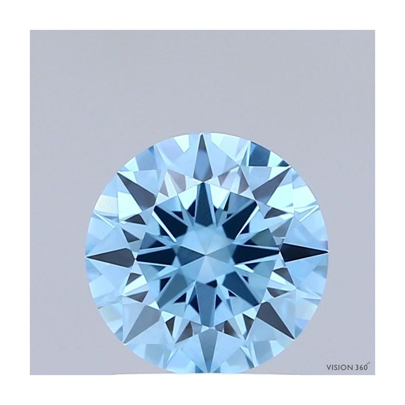 Diament laboratoryjny o barwie fantazyjnej szlif okrągły, 1.39ct, VVS2, Fancy Vivid Blue, IGI LG739510188
