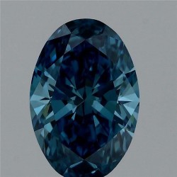 Diament laboratoryjny o barwie fantazyjnej szlif owalny, 1.38ct, VVS2, Fancy Vivid Blue, IGI LG720537776