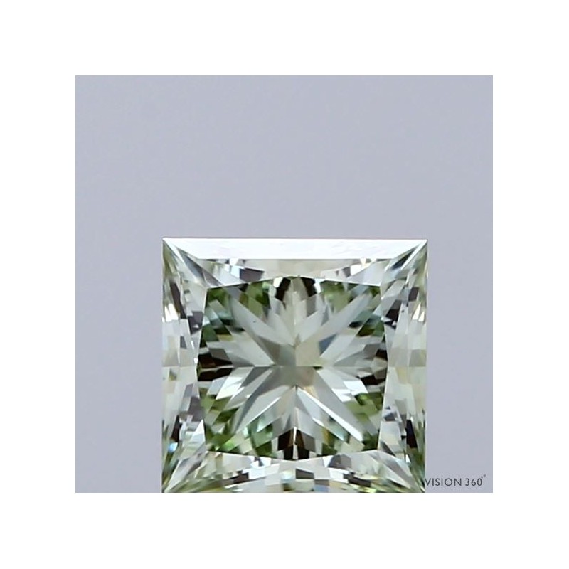 Diament laboratoryjny o barwie fantazyjnej szlif princess, 1.23ct, VVS2, Fancy Intense Green, IGI LG741529889
