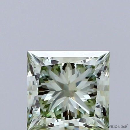 Diament laboratoryjny o barwie fantazyjnej szlif princess, 1.23ct, VVS2, Fancy Intense Green, IGI LG741529889
