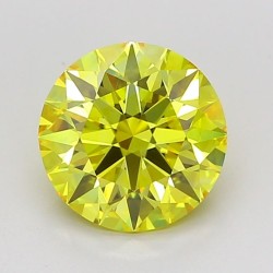 Diament laboratoryjny o barwie fantazyjnej szlif okrągły, 1.1ct, VVS2, Fancy Vivid Yellow, IGI LG737536570