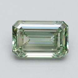 Diament laboratoryjny o barwie fantazyjnej szlif szmaragdowy, 1.51ct, VVS2, Fancy Intense Green, IGI LG611394687