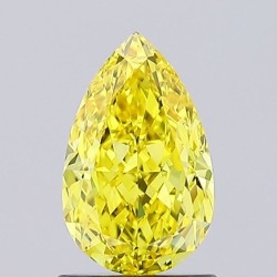 Diament laboratoryjny o barwie fantazyjnej szlif gruszkowy, 1.17ct, VVS2, Fancy Vivid Yellow, IGI LG645492128