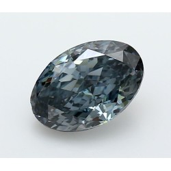 Diament laboratoryjny o barwie fantazyjnej szlif owalny, 2.25ct, VVS1, Fancy Vivid Gray, IGI LG741532744
