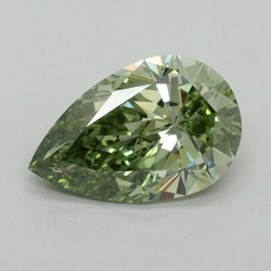 Diament laboratoryjny o barwie fantazyjnej szlif gruszkowy, 1.26ct, VVS2, Fancy Vivid Green, IGI LG691552464
