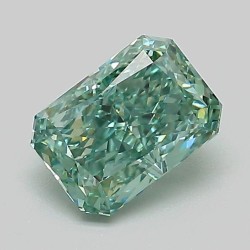 Diament laboratoryjny o barwie fantazyjnej radiant, 1.11ct, VVS2, Fancy Vivid Green, IGI LG731540577