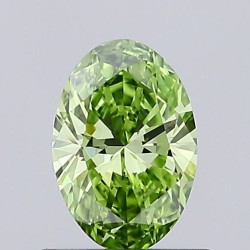 Diament laboratoryjny o barwie fantazyjnej szlif owalny, 0.54ct, VVS2, Fancy Vivid Green, IGI LG692583269