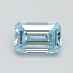 Diament laboratoryjny o barwie fantazyjnej szlif szmaragdowy, 1.13ct, VVS2, Fancy Intense Blue, IGI LG607348675