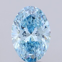 Diament laboratoryjny o barwie fantazyjnej szlif owalny, 2.58ct, VVS2, Fancy Vivid Blue, IGI LG731513792