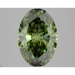 Diament laboratoryjny o barwie fantazyjnej szlif owalny, 3ct, VVS2, Fancy Vivid Green, IGI LG724510360