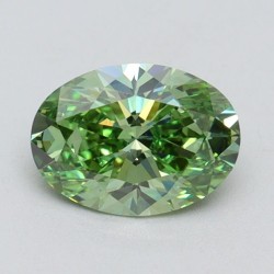 Diament laboratoryjny o barwie fantazyjnej szlif owalny, 1.01ct, VVS2, Fancy Vivid Green, IGI LG611394681