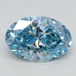 Diament laboratoryjny o barwie fantazyjnej szlif owalny, 1.09ct, VVS2, Fancy Vivid Blue, IGI LG621467062