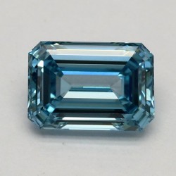 Diament laboratoryjny o barwie fantazyjnej szlif szmaragdowy, 0.91ct, VVS2, Fancy Vivid Blue, IGI LG515201688