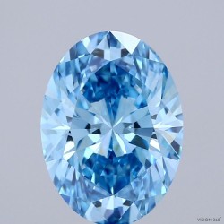 Diament laboratoryjny o barwie fantazyjnej szlif owalny, 2.84ct, VVS2, Fancy Vivid Blue, IGI LG711529520