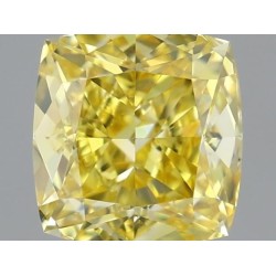 Diament laboratoryjny o barwie fantazyjnej szlif poduszkowy brylantowy, 1ct, VVS2, Fancy Vivid Yellow, IGI LG681558578