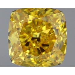 Diament laboratoryjny o barwie fantazyjnej szlif poduszkowy brylantowy, 1.11ct, VVS2, Fancy Vivid Yellow, IGI LG681558576