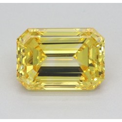 Diament laboratoryjny o barwie fantazyjnej szlif szmaragdowy, 0.9ct, VVS2, Fancy Vivid Yellow, IGI LG576354608
