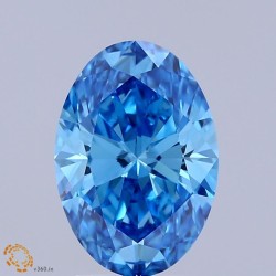 Diament laboratoryjny o barwie fantazyjnej szlif owalny, 2.02ct, VVS2, Fancy Vivid Blue, IGI LG739523788