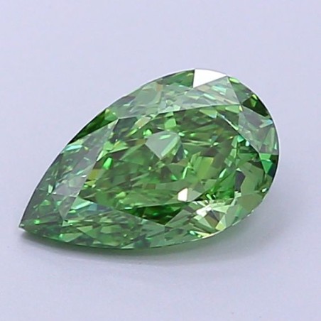 Diament laboratoryjny o barwie fantazyjnej szlif gruszkowy, 1.05ct, VVS2, Fancy Vivid Green, IGI LG713526320
