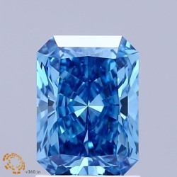 Diament laboratoryjny o barwie fantazyjnej radiant, 1.57ct, VVS2, Fancy Vivid Blue, IGI LG739506225