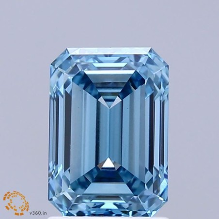 Diament laboratoryjny o barwie fantazyjnej szlif szmaragdowy, 1.94ct, VVS2, Fancy Vivid Blue, IGI LG739526255