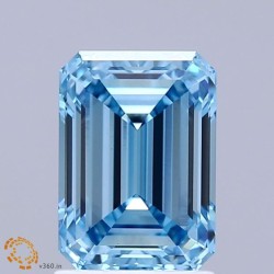 Diament laboratoryjny o barwie fantazyjnej szlif szmaragdowy, 1.83ct, VVS2, Fancy Vivid Blue, IGI LG741514133