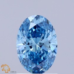 Diament laboratoryjny o barwie fantazyjnej szlif owalny, 1.12ct, VVS2, Fancy Vivid Blue, IGI LG739526357