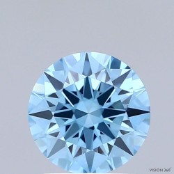 Diament laboratoryjny o barwie fantazyjnej szlif okrągły, 1.39ct, VVS2, Fancy Vivid Blue, IGI LG739510188