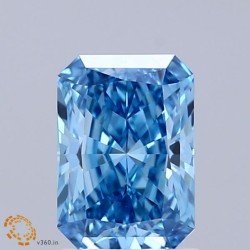 Diament laboratoryjny o barwie fantazyjnej radiant, 1.26ct, VVS2, Fancy Vivid Blue, IGI LG691549773