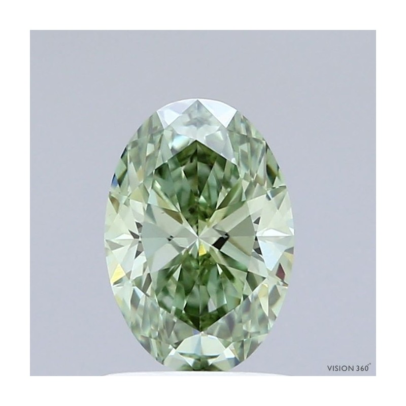 Diament laboratoryjny o barwie fantazyjnej szlif owalny, 1.08ct, VVS2, Fancy Vivid Green, IGI LG741529880