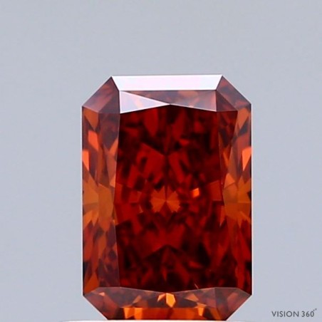 Diament laboratoryjny o barwie fantazyjnej radiant, 1.02ct, VVS2, Fancy Vivid Orange, IGI LG741529862