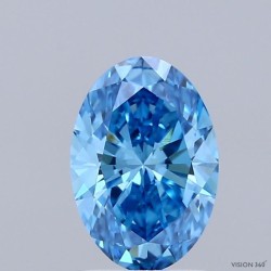 Diament laboratoryjny o barwie fantazyjnej szlif owalny, 1.02ct, VVS2, Fancy Vivid Blue, IGI LG741514078