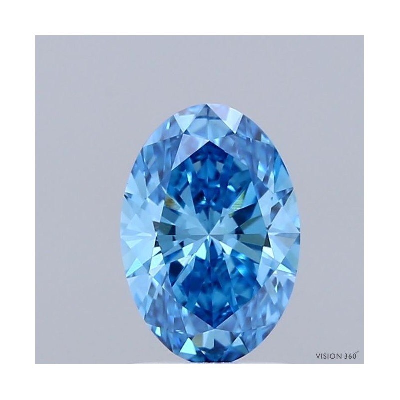 Diament laboratoryjny o barwie fantazyjnej szlif owalny, 1.02ct, VVS2, Fancy Vivid Blue, IGI LG741514078