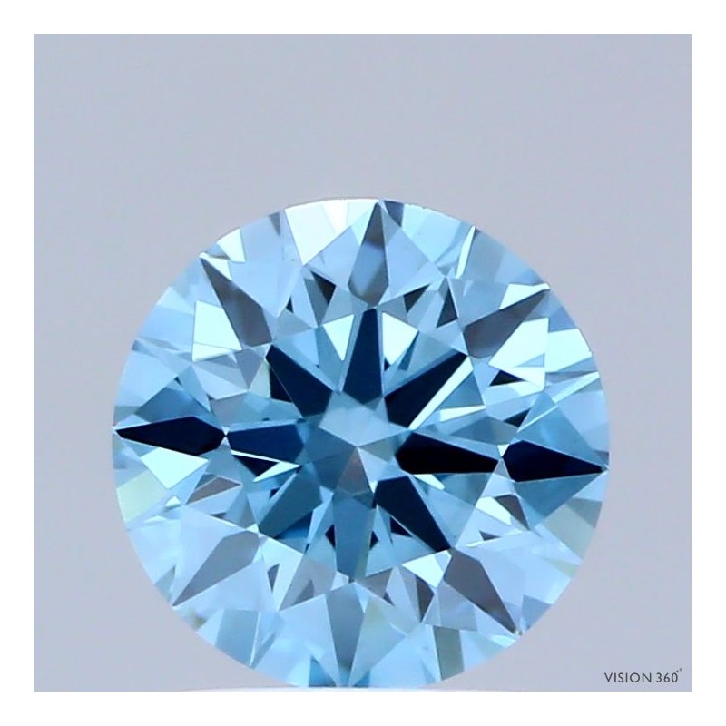 Diament laboratoryjny o barwie fantazyjnej szlif okrągły, 1.02ct, VVS2, Fancy Vivid Blue, IGI LG739526202