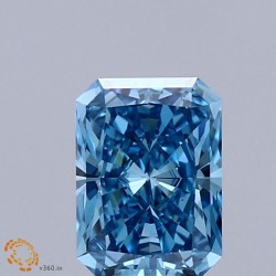 Diament laboratoryjny o barwie fantazyjnej radiant, 1.12ct, VVS2, Fancy Vivid Blue, IGI LG674547633