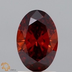 Diament laboratoryjny o barwie fantazyjnej szlif owalny, 1.01ct, VVS2, Fancy Deep Orange, IGI LG616404437
