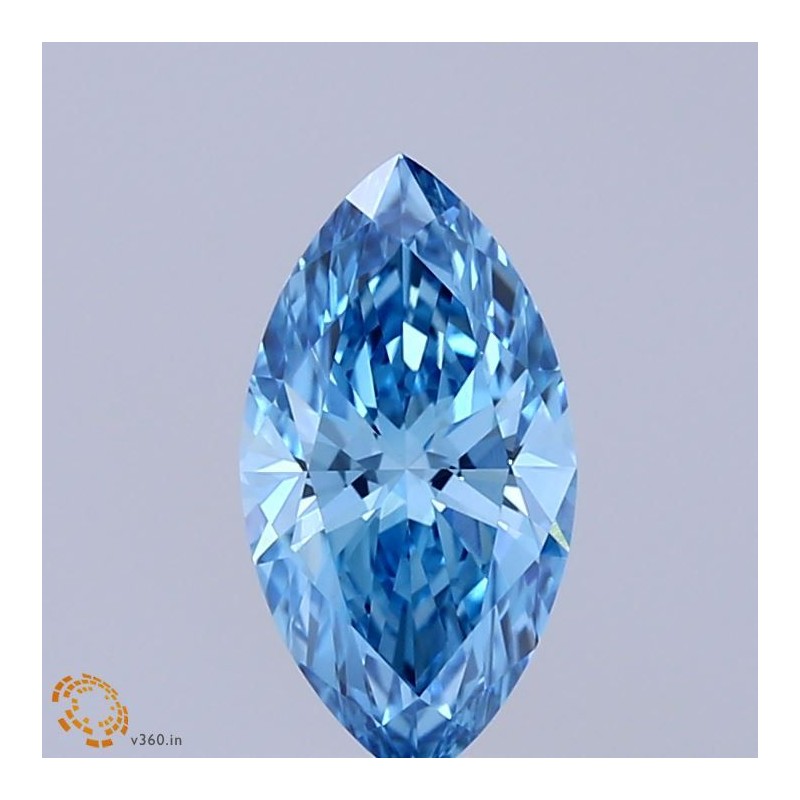 Diament laboratoryjny o barwie fantazyjnej markiza, 1.11ct, VVS2, Fancy Vivid Blue, IGI LG739526361