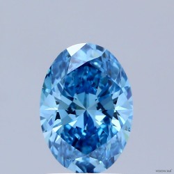 Diament laboratoryjny o barwie fantazyjnej szlif owalny, 1.11ct, VVS2, Fancy Vivid Blue, IGI LG741514100