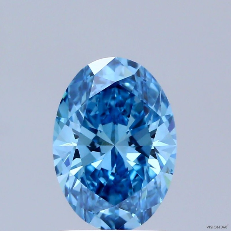 Diament laboratoryjny o barwie fantazyjnej szlif owalny, 1.11ct, VVS2, Fancy Vivid Blue, IGI LG741514100 Diament laboratoryjny o barwie fantazyjnej szlif owalny, 1.11ct, VVS2, Fancy Vivid Blue, IGI LG741514100