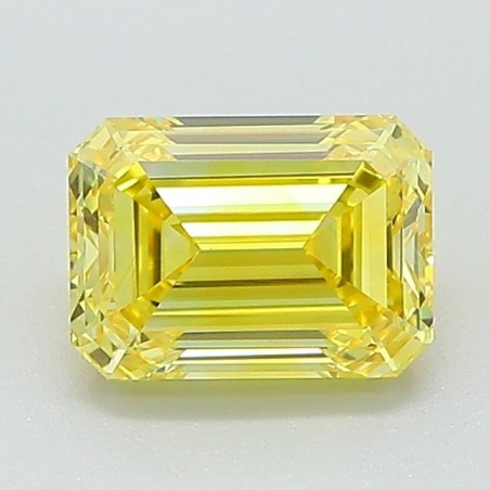 Diament laboratoryjny o barwie fantazyjnej szlif szmaragdowy, 1.27ct, VVS2, Fancy Vivid Yellow, IGI LG657439075